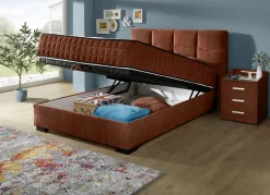 Boxspringbett mit Wendematratze und Bettkasten