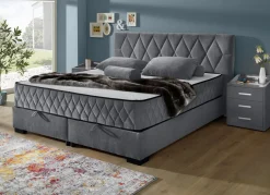 Boxspringbett mit Wendematratze und Bettkasten
