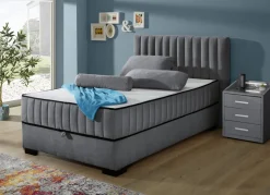 Boxspringbett mit Wendematratze und Bettkasten