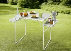 Campingtisch mit 2 Ablagen