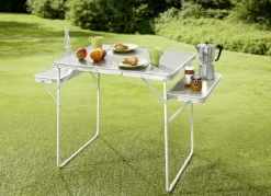 Campingtisch mit 2 Ablagen