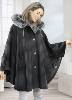 Cape mit Knopfleiste