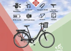 City-E-Bike mit Komfort-Ausstattung von Telefunken