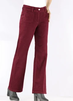 Cordhose mit weitem Beinverlauf