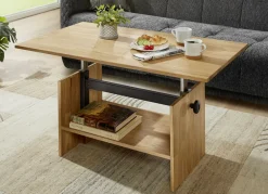 Couchtisch aus massivem, geöltem Eichenholz