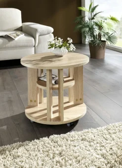 Couchtisch mit 2 Ablageflächen und 4 Rollen