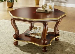 Couchtisch mit Verzierungen aus echtem Blattgold