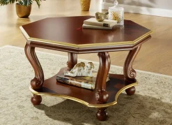 Couchtisch mit Verzierungen aus echtem Blattgold