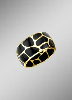 Damenring im Leoparden-Design mit echt Onyx