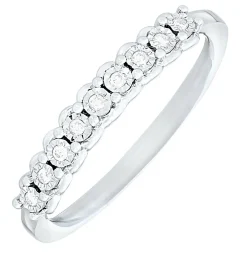 Damenring in Weißgold mit Brillanten