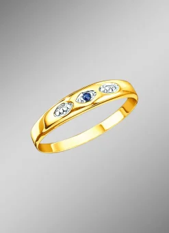 Damenring mit echtem Safir