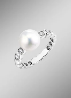 Damenring mit Süßwasser-Zuchtperle