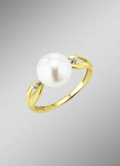Damenring mit Süßwasser-Zuchtperle