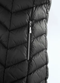 Daunenjacke mit abnehmbarer Kapuze