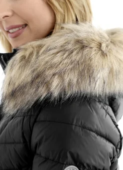 Daunenjacke mit abnehmbarer Kapuze