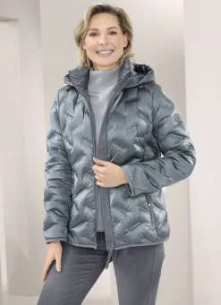 Daunenjacke mit abnehmbarer Kapuze