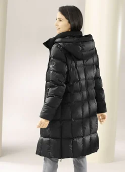 Daunen-Kurzmantel mit abnehmbarer Kapuze