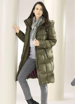 Daunen-Kurzmantel mit abnehmbarer Kapuze