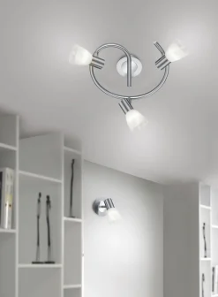 Deckenleuchte aus mattem Metall