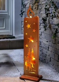 Dekostele Kerze aus Stahl