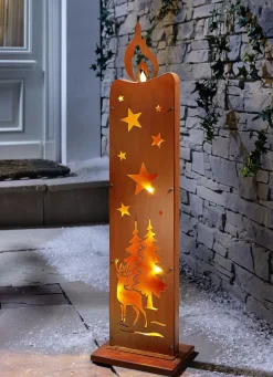 Dekostele Kerze aus Stahl