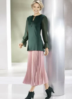 Dezent schimmernder Plisseerock