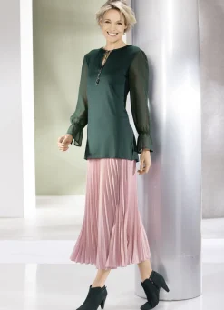 Dezent schimmernder Plisseerock