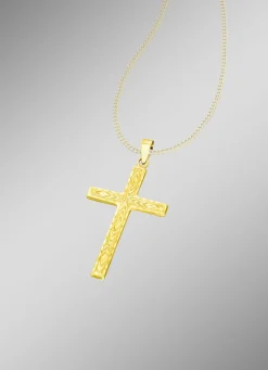 Diamantierter Kreuz-Anhänger