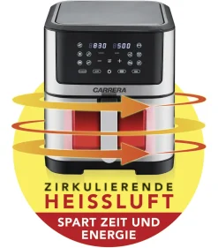 Digitale Heißluftfritteuse mit LED-Touch-Display