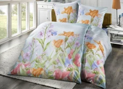 Dormisette Bettwäsche-Garnitur mit floralen Dessin