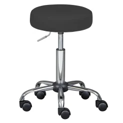 Drehhocker mit chromfabenem Gestell