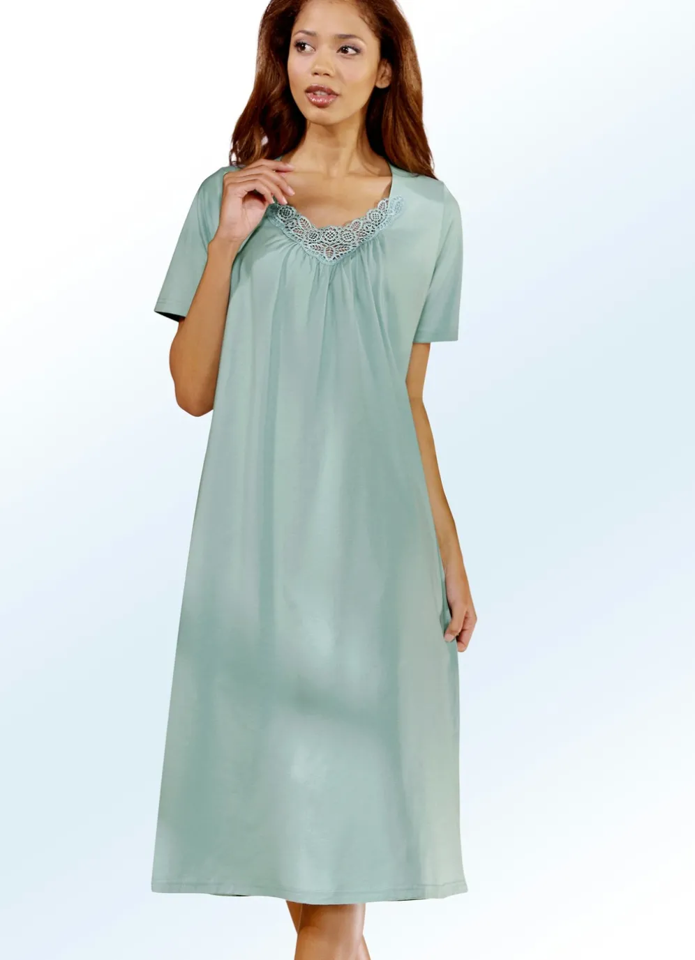 Dreierpack Nachthemden, Kurzarm mit Rundhals