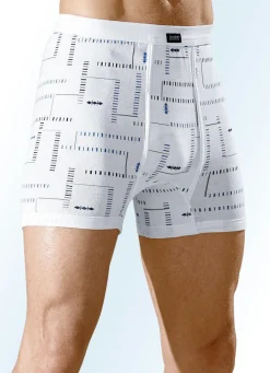 Dreierpack Unterhosen aus Feinripp mit Eingriff, bunt dessiniert