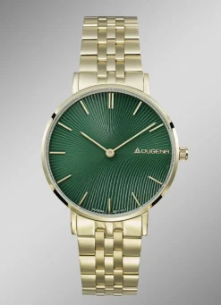 Dugena-Quartz-Damenuhr mit Edelstahlbandgehäuse