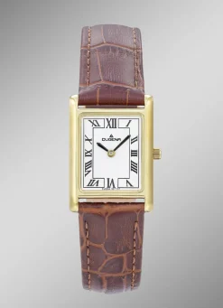 Dugena-Quartz-Damenuhr mit Edelstahlgehäuse