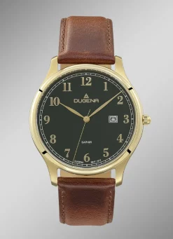 Dugena-Quartz-Herrenuhr mit Edelstahlgehäuse