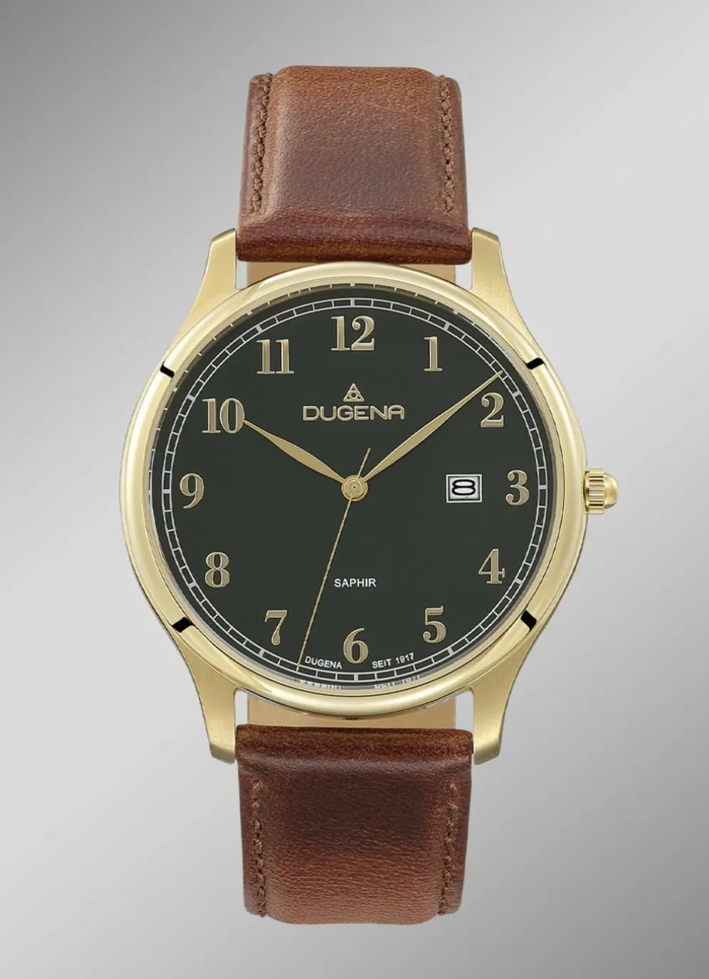 Dugena-Quartz-Herrenuhr mit Edelstahlgehäuse