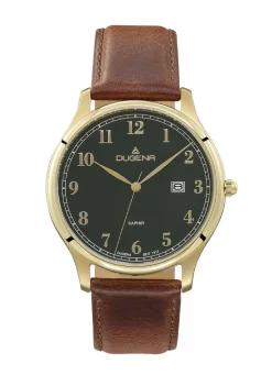 Dugena-Quartz-Herrenuhr mit Edelstahlgehäuse