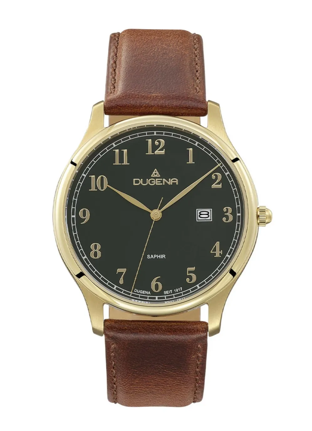 Dugena-Quartz-Herrenuhr mit Edelstahlgehäuse