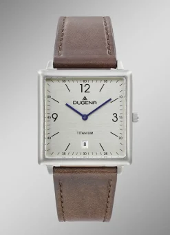 Dugena-Quartz-Herrenuhr mit robustem Titangehäuse