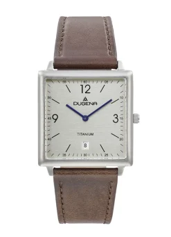 Dugena-Quartz-Herrenuhr mit robustem Titangehäuse