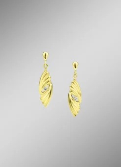 Durchbrochene Ohrstecker mit synthetischen Zirkonia