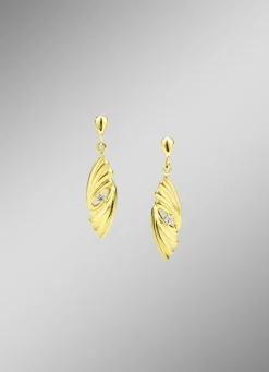 Durchbrochene Ohrstecker mit synthetischen Zirkonia