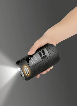 EASYmaxx Akku-Handkompressor mit LED-Beleuchtung