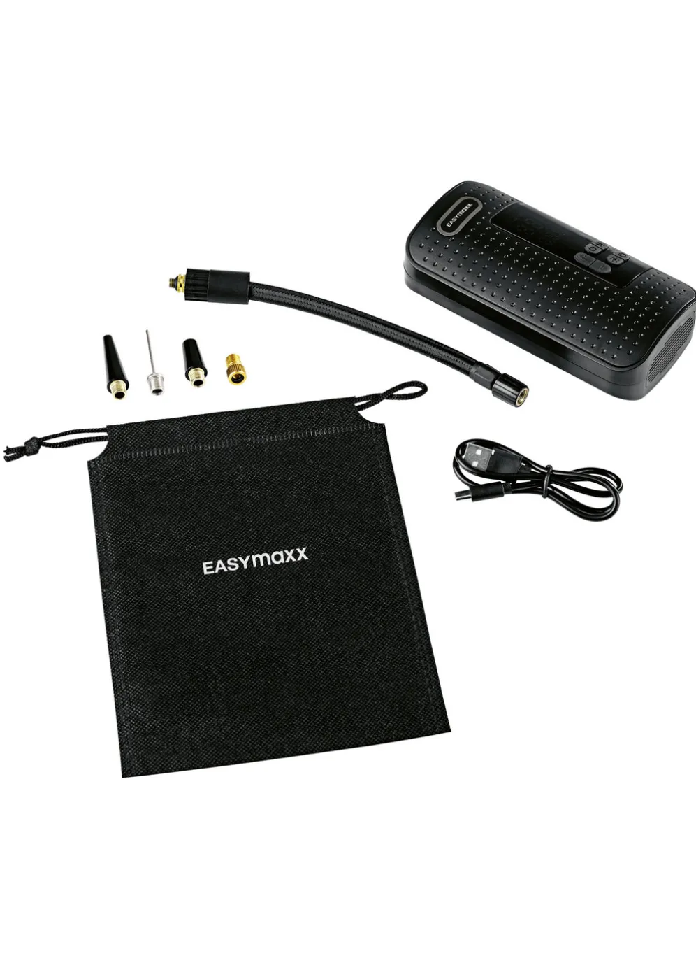 EASYmaxx Akku-Handkompressor mit LED-Beleuchtung