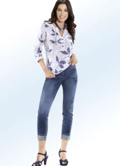 Edel-Jeans in 7/8-Länge mit hübschem Glitzersteinchenbesatz