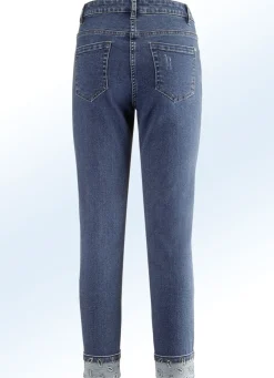 Edel-Jeans in 7/8-Länge mit hübschem Glitzersteinchenbesatz