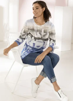 Edel-Jeans in 7/8-Länge mit hübschem Glitzersteinchenbesatz