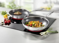 Edelstahlpfannen mit Antihaftbeschichtung