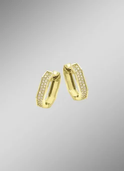 Edle Klappcreolen mit Brillanten